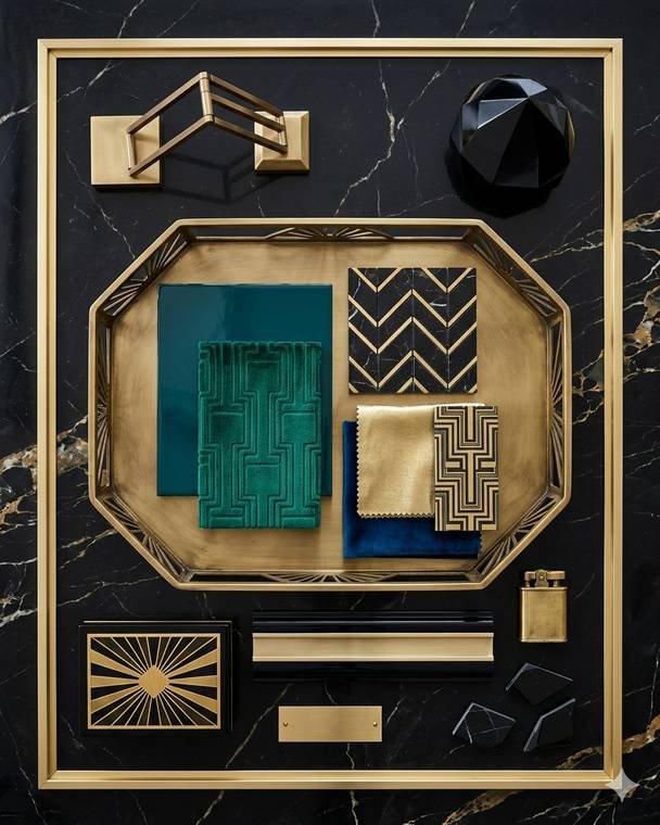 Art Deco style materials design study