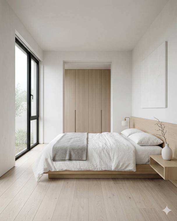 Minimalist style bedroom design study