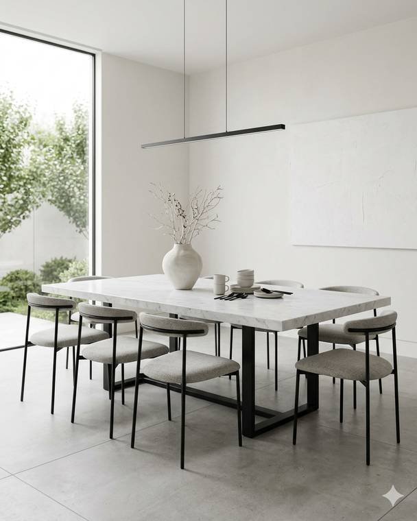 Minimalist style dining room design study