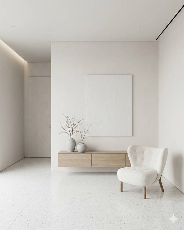 Minimalist style living room design study