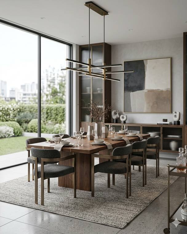 Modern style dining room design study